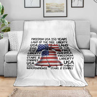 250 Years Of Freedom Throw Blanket Red White Blue Liberty Bell