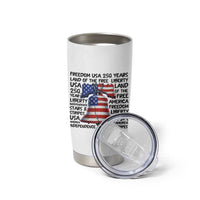 250 Years Of Freedom Tumbler Cup Red White Blue Liberty Bell