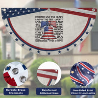 250 Years Of Freedom Patriotic Fan Flag Red White Blue Liberty Bell