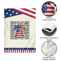 250 Years Of Freedom Patriotic Garden Flag Red White Blue Liberty Bell