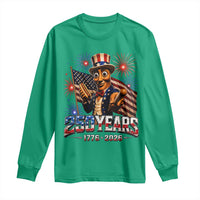 USA 250th Anniversary Tung Tung Sahur Long Sleeve Shirt Funny American Anniversary Celebration