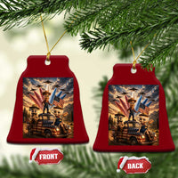 Patriotic Italian Brainrot Farmer Meme Ceramic Ornament Funny USA Freedom Jet Fighter Graphic