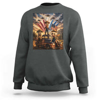 Patriotic Italian Brainrot Farmer Meme Sweatshirt Funny USA Freedom Jet Fighter Graphic