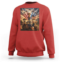 Patriotic Italian Brainrot Farmer Meme Sweatshirt Funny USA Freedom Jet Fighter Graphic