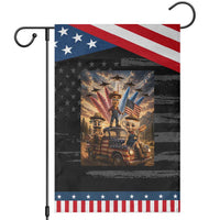 Italian Brainrot Farmer Meme Patriotic Garden Flag Funny USA Freedom Jet Fighter Graphic