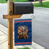 Italian Brainrot Farmer Meme Patriotic Garden Flag Funny USA Freedom Jet Fighter Graphic