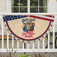 USA 250th Anniversary Feminist Patriotic Fan Flag Girls Will Be Girls