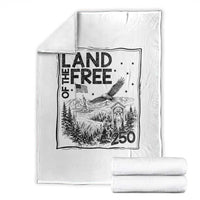Vintage USA 250 Patriotic Pride Throw Blanket Land Of The Free