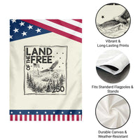 Vintage USA 250 Pride Patriotic Garden Flag Land Of The Free