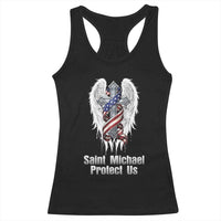 Saint Michael Protect Us American Christian Heritage Racerback Tank Top Catholic Faith Gift