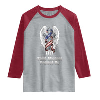 Saint Michael Protect Us American Christian Heritage Raglan Shirt Catholic Faith Gift