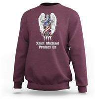 Saint Michael Protect Us American Christian Heritage Sweatshirt Catholic Faith Gift