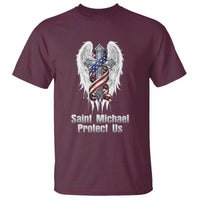 Saint Michael Protect Us American Christian Heritage T Shirt Catholic Faith Gift