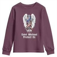 Saint Michael Protect Us American Christian Heritage Youth Sweatshirt Catholic Faith Gift