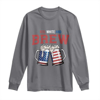 American Flag Beer Lover Long Sleeve Shirt Red White And Brew