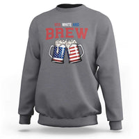 American Flag Beer Lover Sweatshirt Red White And Brew