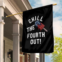 American Flag Popsicle Garden Flag Chill The Fourth Out