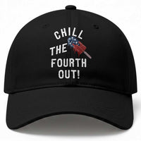 American Flag Popsicle Baseball Cap Chill The Fourth Out