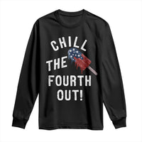 American Flag Popsicle Long Sleeve Shirt Chill The Fourth Out