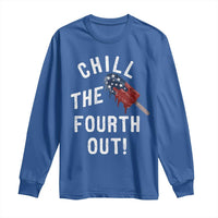 American Flag Popsicle Long Sleeve Shirt Chill The Fourth Out