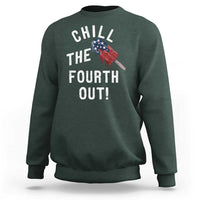 American Flag Popsicle Sweatshirt Chill The Fourth Out