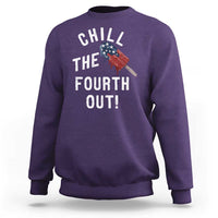 American Flag Popsicle Sweatshirt Chill The Fourth Out