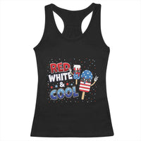 American Flag Popsicle Racerback Tank Top Red White And Cool