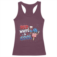 American Flag Popsicle Racerback Tank Top Red White And Cool