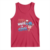 American Flag Popsicle Tank Top Red White And Cool