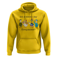 Funny Duck 4th Of July Hoodie Did Someone Say Firequacker