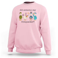 Funny Duck 4th Of July Sweatshirt Did Someone Say Firequacker
