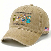 Funny Duck 4th Of July Washed Cotton Baseball Cap Did Someone Say Firequacker
