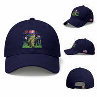 4th Of July Gamer Baseball Cap Pixel Art US Flag Gaming