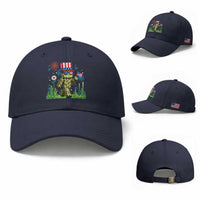 4th Of July Gamer Baseball Cap Pixel Art US Flag Gaming
