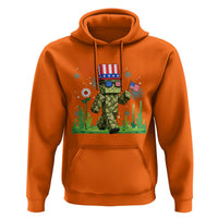 4th Of July Gamer Hoodie Pixel Art US Flag Gaming