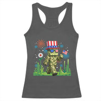 4th Of July Gamer Racerback Tank Top Pixel Art US Flag Gaming