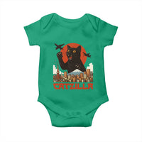 Catzilla Baby Onesie Funny Giant Cat Monster Roaring Tokyo Japan - Wonder Print Shop