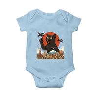 Catzilla Baby Onesie Funny Giant Cat Monster Roaring Tokyo Japan - Wonder Print Shop