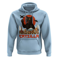 Catzilla Hoodie Funny Giant Cat Monster Roaring Tokyo Japan - Wonder Print Shop