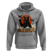 Catzilla Hoodie Funny Giant Cat Monster Roaring Tokyo Japan - Wonder Print Shop