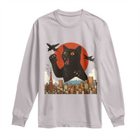 Catzilla Long Sleeve Shirt Funny Giant Cat Monster Roaring Tokyo Japan - Wonder Print Shop
