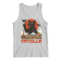 Catzilla Tank Top Funny Giant Cat Monster Roaring Tokyo Japan - Wonder Print Shop