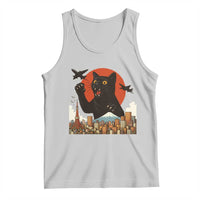 Catzilla Tank Top Funny Giant Cat Monster Roaring Tokyo Japan - Wonder Print Shop