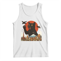 Catzilla Tank Top Funny Giant Cat Monster Roaring Tokyo Japan - Wonder Print Shop