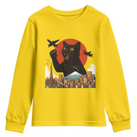 Catzilla Youth Sweatshirt Funny Giant Cat Monster Roaring Tokyo Japan - Wonder Print Shop
