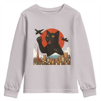 Catzilla Youth Sweatshirt Funny Giant Cat Monster Roaring Tokyo Japan - Wonder Print Shop