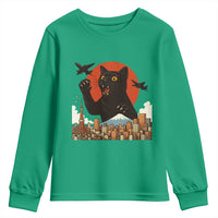 Catzilla Youth Sweatshirt Funny Giant Cat Monster Roaring Tokyo Japan - Wonder Print Shop