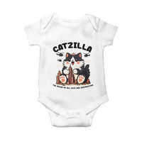 Cute Catzilla Baby Onesie The Ruler Of All Cute And Destructive Funny - Wonder Print Shop