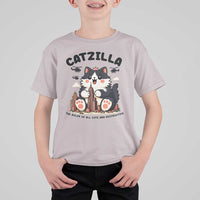 Cute Catzilla T Shirt For Kid The Ruler Of All Cute And Destructive Funny - Wonder Print Shop
