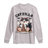 Cute Catzilla Long Sleeve Shirt The Ruler Of All Cute And Destructive Funny - Wonder Print Shop